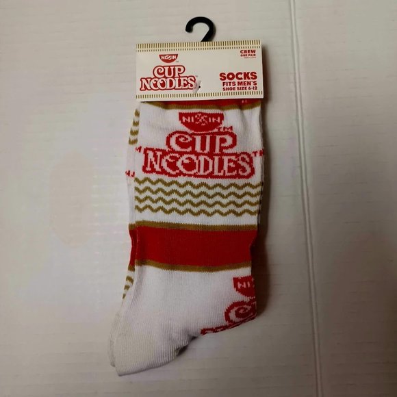 Nissin Cup Noodles Crew Socks NEW Size Mens 6-12 Novelty -1 Pair -Quirky Logo - Picture 7 of 7